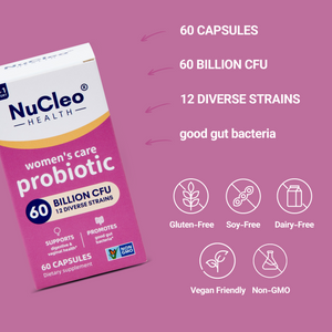 Women's Care Bio Cultures Complex Probiotics and Prebiotics - 60 Billion CFU - 60 Probiotic Complex Capsules for Women
